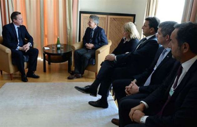 Cameron, Macri, Malcorra, Massa, Peña y Pompeo.