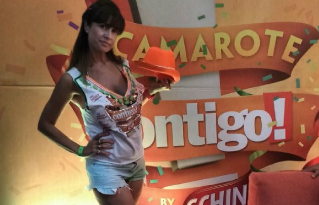 Gabriela Tessio, en la fiesta de la revista "Contigo". 