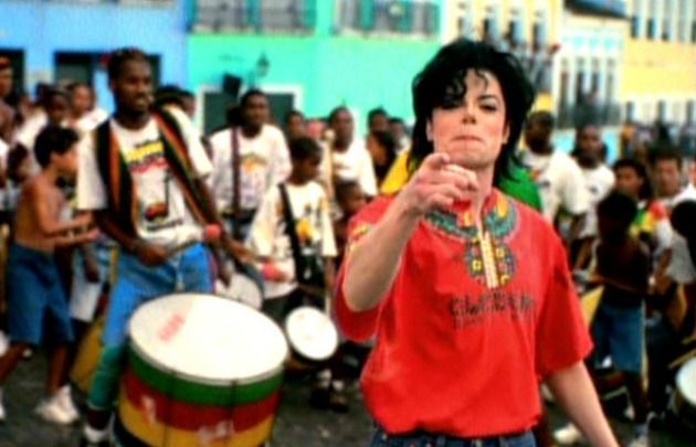Michael Jackson, en las calles de Pelourinho en Salvador de Bahía.