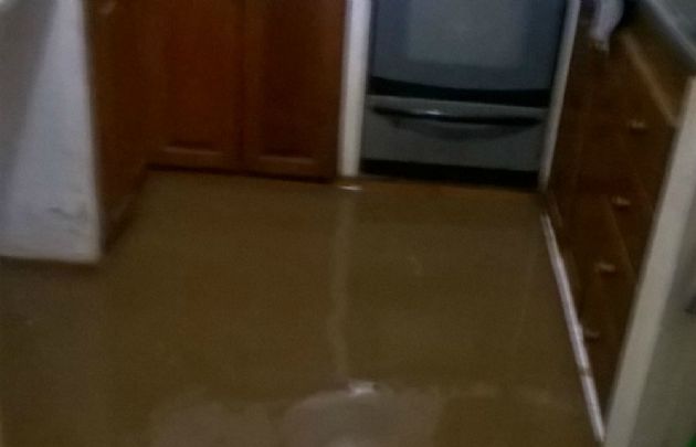 Así se veía la cocina de una de las casas afectadas.