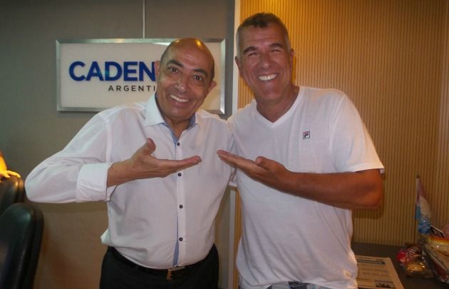 Dady junto a Mario en los estudios de <b>Cadena 3</b>.