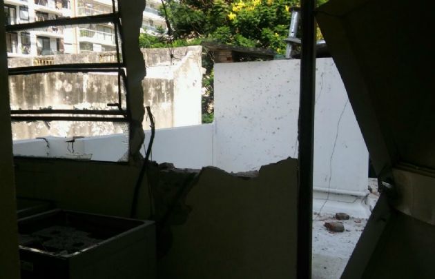 El accidente se produjo en Balcarce 23 Bis. 