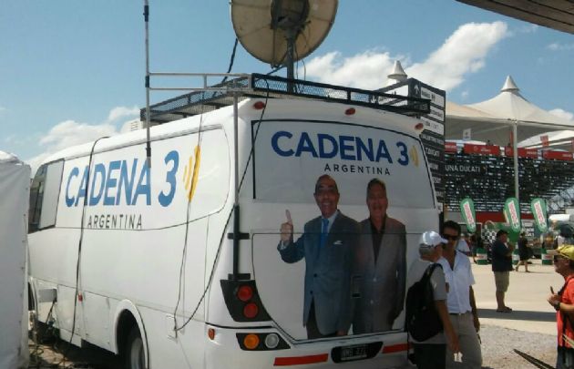 Cadena 3 en el Moto GP de Termas de Río Hondo.