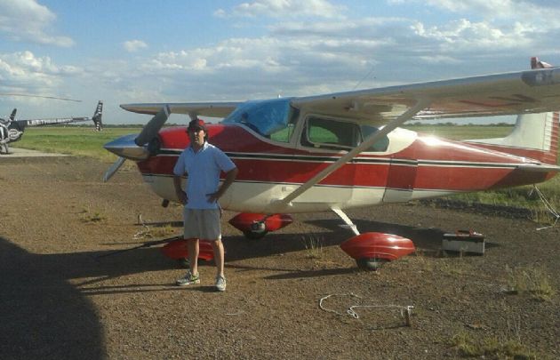 Gerardo Salde viajó en un Cessna 182.