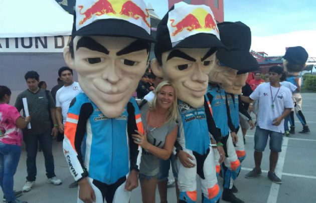 Celeste cautivó a todos en el Moto GP.