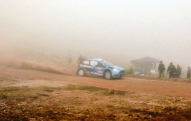 El estonio con su Ford Fiesta abrió la tercera jornada.