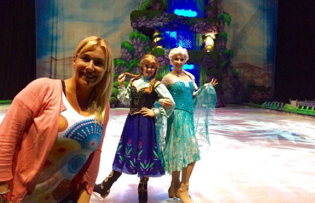 Celeste Benecchi, en Disney On Ice, en San Pablo.