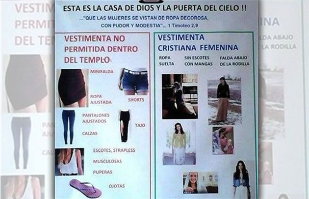 Cartel exhibido en la parroquia.