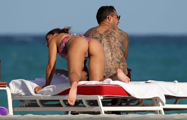 Las vacaciones de Tevez en Miami (Foto: Grosby Group).