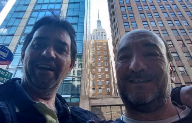 Osvaldo Wehbe y “El Bocha” Houriet en Nueva York.