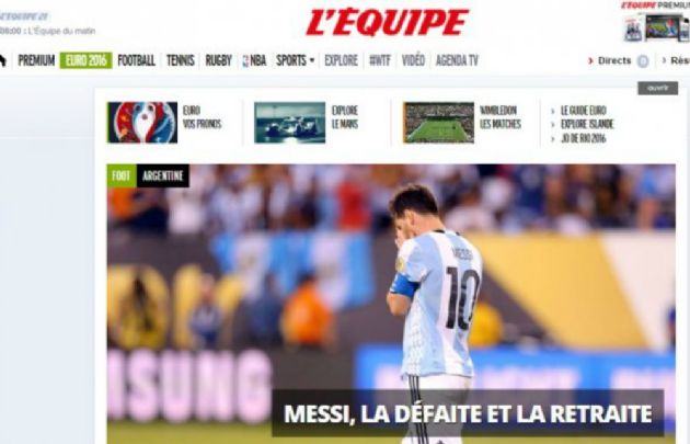 Las repercusiones de la renuncia de Messi en las portadas.