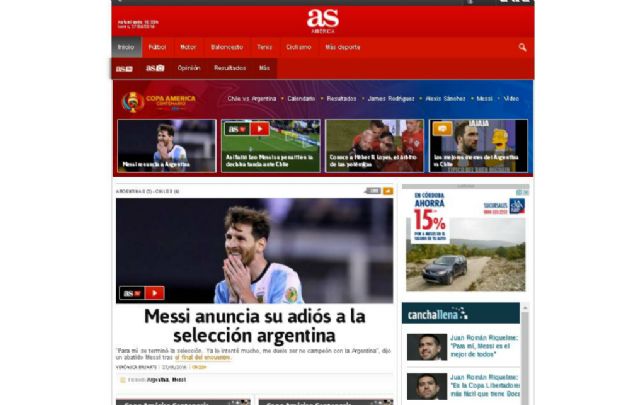 Las repercusiones de la renuncia de Messi en las portadas.