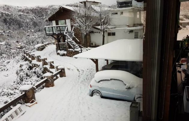 La Cumbrecita, bajo nieve.
