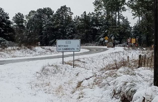 Nieve en Calamuchita.