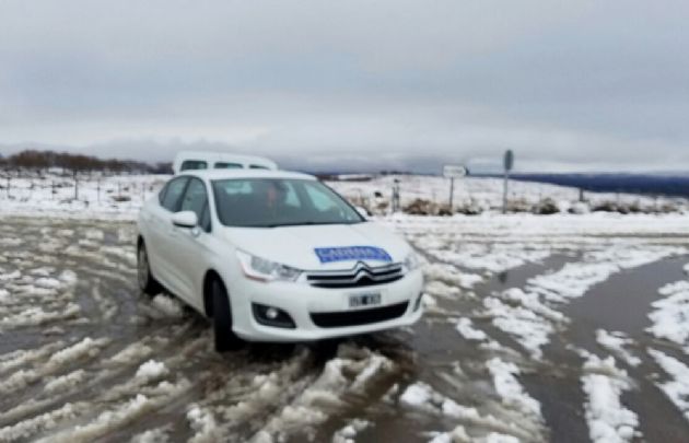 Nieve en Calamuchita.