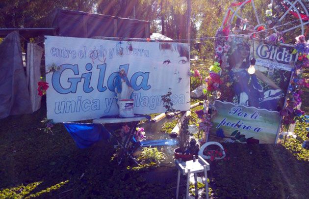 El santuario de Gilda está inundado.