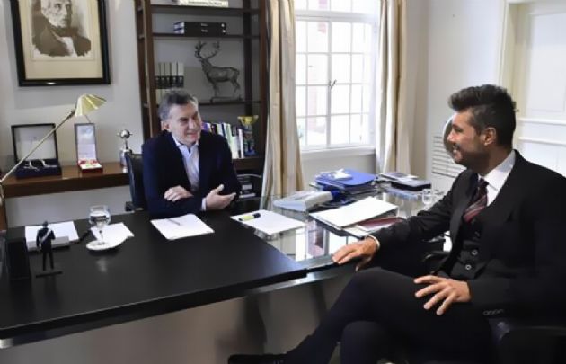 Macri recibió a Tinelli en Olivos.