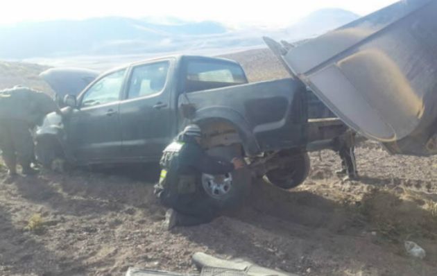 El vehículo fue hallado por una patrulla de Gendarmería. 
