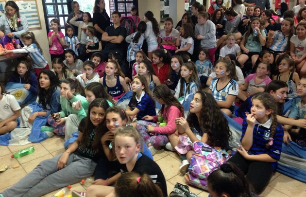 Los festejos en el Club Universitario de Rosario.