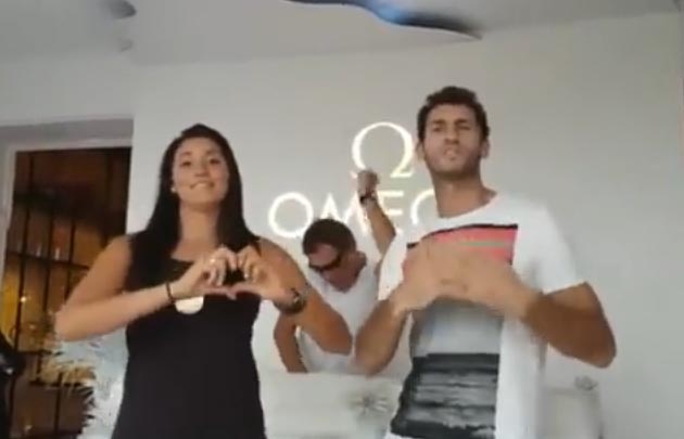 La delegación argentina bailó cumbia en los JJOO.