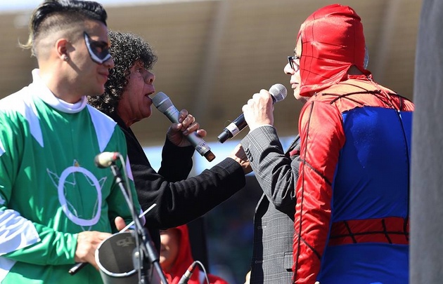 Spider-Mario, el súper amigo de La Mona. (Foto: Pritty - Roberto Strasorier)