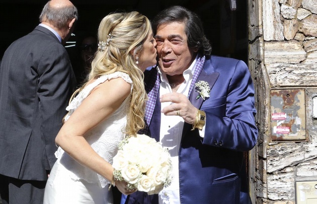 Cacho Castaña se casó por tercera vez a los 74 años.