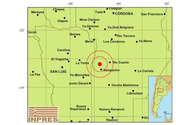 El sismo se registró a 207 kilómetros de Córdoba.