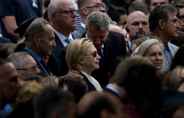 Hillary Clinton en la ceremonia por el 11-S.