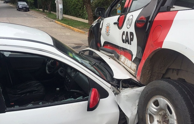 Cuatro heridos en un accidente en Recta Martinolli.