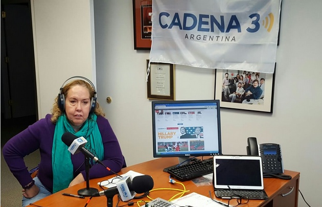 La productora Patricia Guadalupe en el estudio que comparte con Miguel Clariá.