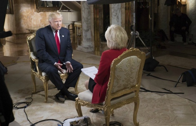 Trump se rodeó de su familia en su primera entrevista desde que fue electo.