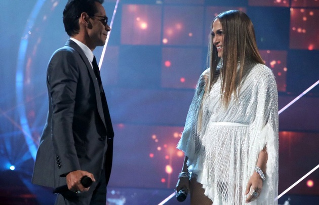 Marc Anthony y Jennifer Lopez, en los Grammy.