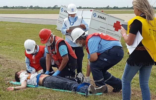 Simulacro de accidente en el Aeropuerto Córdoba.