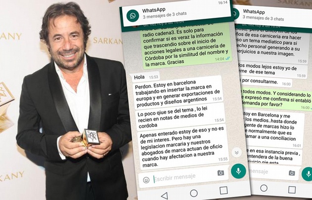 Ricky Sarkany demandó a un carnicero cordobés.