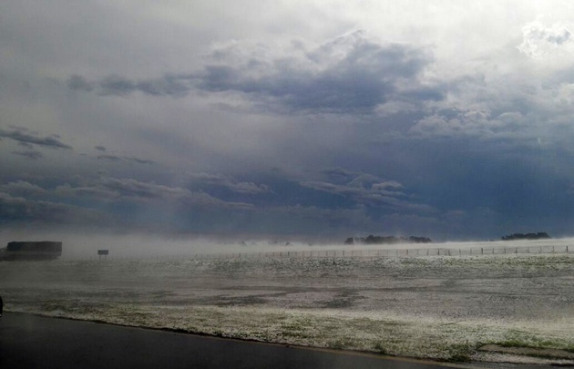 La pedrea afectó a Río Cuarto (Foto: Telediario Digital)