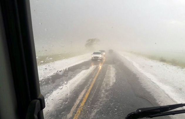 La pedrea afectó a Río Cuarto (Foto: Telediario Digital)