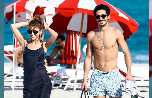 Úrsula y el Chino, felices y relajados en Miami.