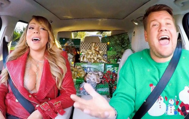 Mariah Carey se animó al desafío del ''carpool''.