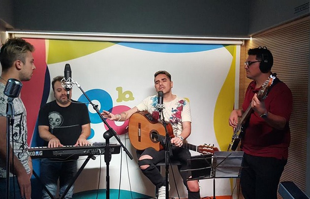 Daniel Guardia en los estudios de La Popu. 