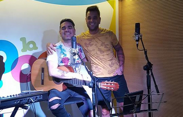Lisandro Márquez y Daniel Guardia en los nuevos estudios de La Popu.
