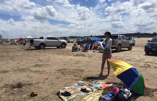 Juan Pablo Viola visitó las playas 4x4 de Mar del Plata.