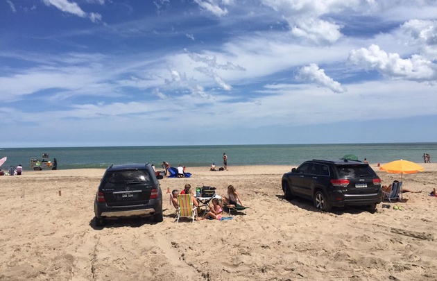 Juan Pablo Viola visitó las playas 4x4 de Mar del Plata.