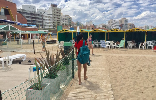 El balneario Alfonsina, uno de los más elegidos en Mar del Plata.