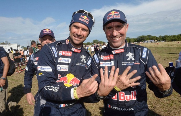 Peterhansel celebró su 13º Dakar. 