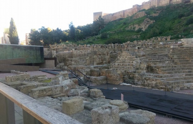 Las ruinas del antiguo teatro romano.