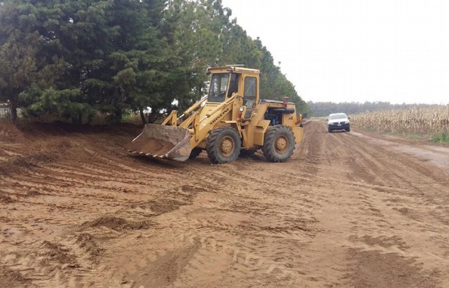 Obras del canal de cintura en Corralito. 