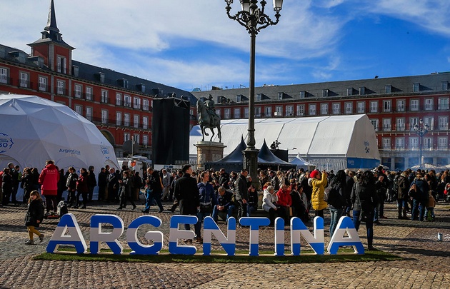La Plaza Mayor, escenario del gran asado argentino.