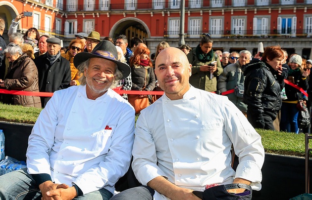 Los reconocidos cheffs argentinos, Francis Mallmann y Germán Martitegui.
