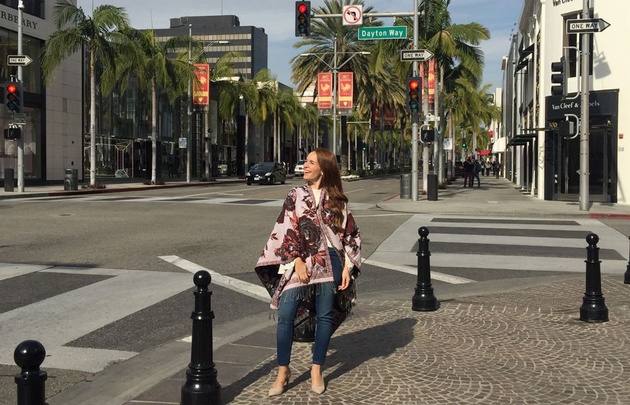 Agustina paseó por la exclusiva Rodeo Drive.