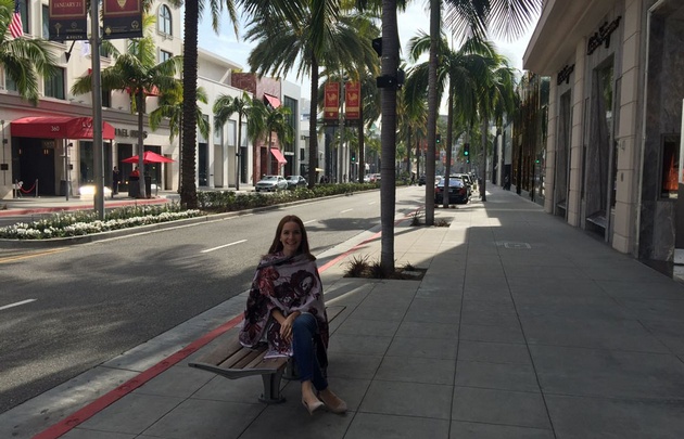 Agustina paseó por la exclusiva Rodeo Drive.